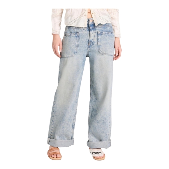 Free People We The Free Womens Palmer Cuffed Denim Jeans Size 29 - Picture 10 of 10